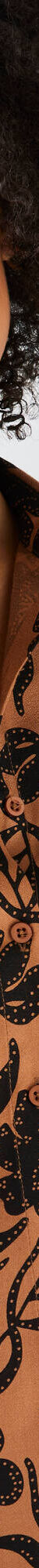 Chemise liquette imprimé floral bicolore (caramel / noir) Chemise liquette imprimé floral bicolore (caramel / noir)